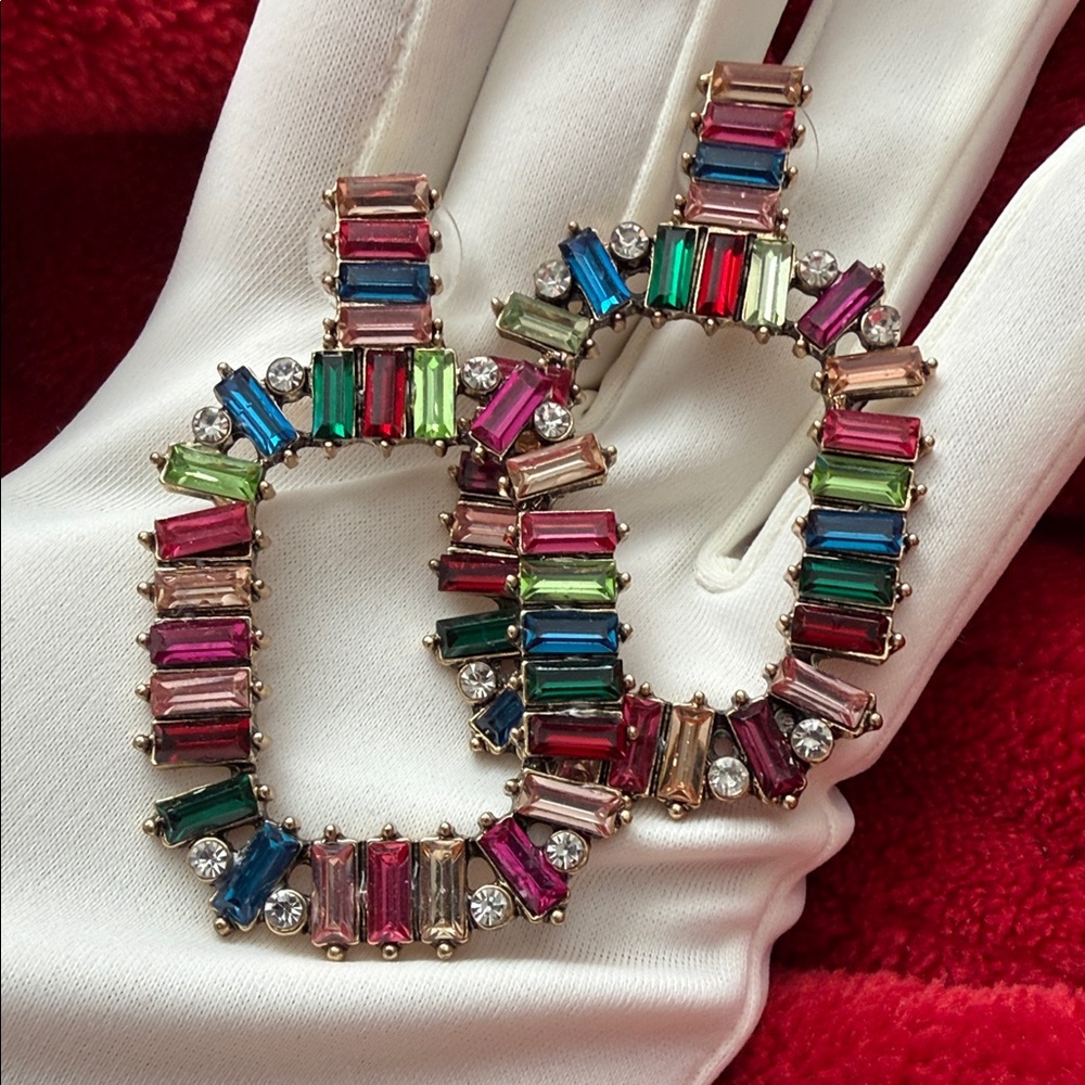 Multicolor Geometric Earrings - image 8